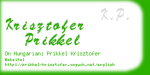 krisztofer prikkel business card